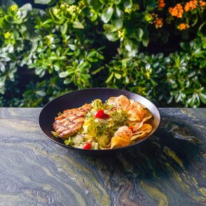 Grilled chicken and roasted potato salad